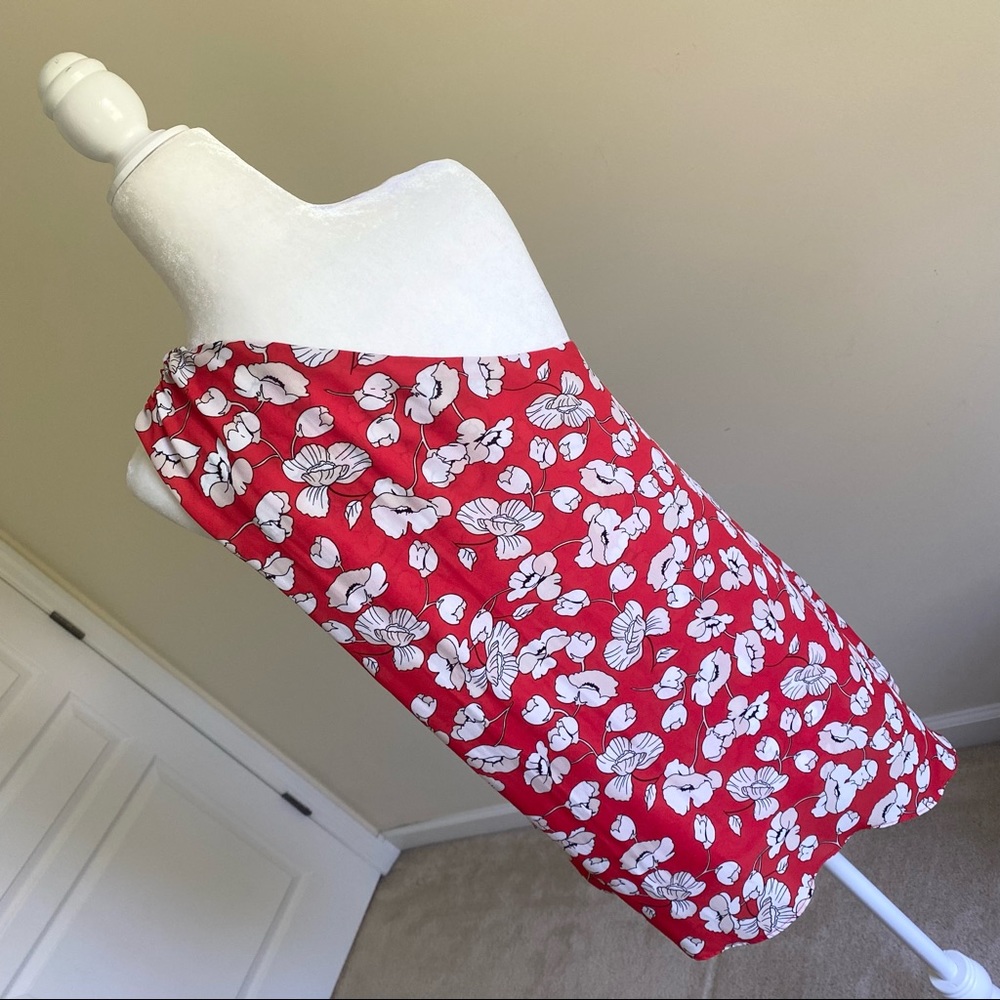 Cynthia Rowley Asymmetrical Orange Floral Top - Picture 2 of 5